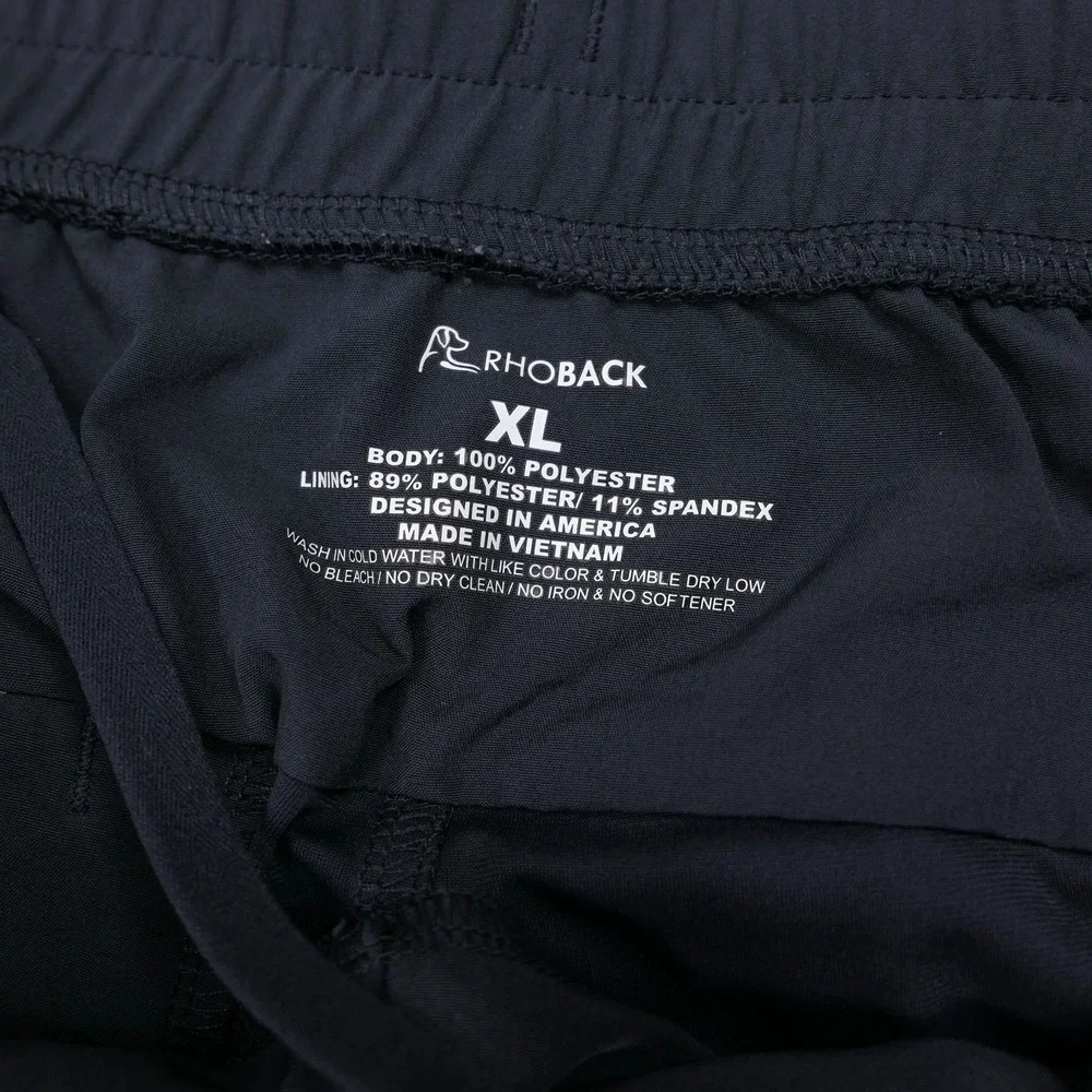 Rhoback Mens Performance Joggers Navy Blue XL Elastic Waist Activewear Pants